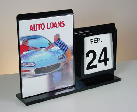 All-In-One Counter Display w/Sign Holder & Perpetual Calendar, One-Sided - Main Image