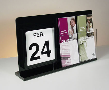 All-In-One Counter Display w/Brochure Pockets and Perpetual Calendar  - Main Image