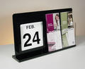 All-In-One Counter Display: Brochure Pocket & Perpetual Calendar 

