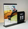 All-in-One Counter Display w/Sign-Holder & Perpetual Calendar, Two-Sided  - Main Image