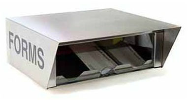 3-Compartment Stainless Steel Forms & Envelope Dispenser - Main Image