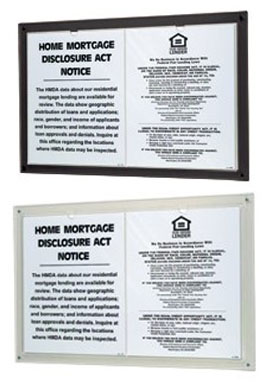Acrylic Frame Holds Two 11 x 14 Mandatory Signs Printed On Card Stock or Paper - Main Image