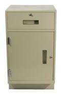 Standing Height Teller Pedestal with 1 Cash Drawer and 1 Cabinet With Inside Adjustable Shelf - Main Image