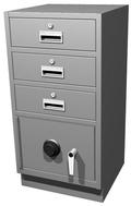 Standing Height Teller Pedestal With 3 Drawers and Coin Locker - Main Image