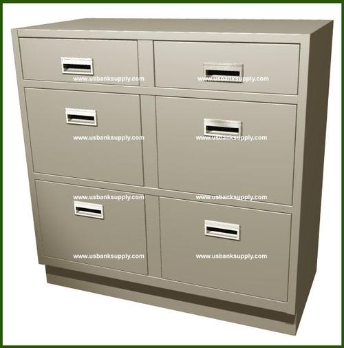 Double Wide Teller Pedestal, 2 Box Drawers, 4 Legal Drawers - Main Image
