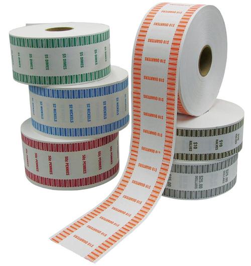 500 Foot Automatic Coin Flat Wrapper Rolls -- Case of 12 rolls - Main Image