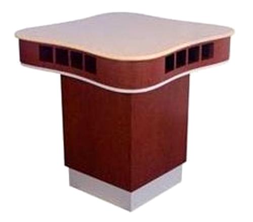 Four-Sided Curved Laminate Check Desk __ Price On 03/14/23 -- $8,198.00 - Main Image