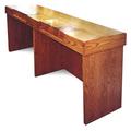 One-sided Check Desk - 10 compartments, 13 finishes