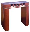 One-Sided Check Desk with curved counter & 5 compartments