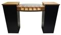 Two-Sided Check Desk - 10 compartments, tapered pedestals