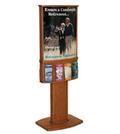 convex floor stand graphics display for posters brochures