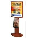 2-Sided Floor-Standing Bank Display for Posters, Rates, Graphics