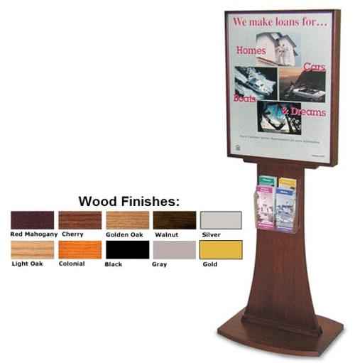 Two-Sided, Floor-Standing Graphics Display with Literature Display - Main Image