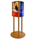 Beautiful 3-Sided Floor Standing Graphics Posters Display 