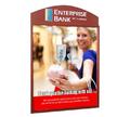 Wall Bankers Display with Curved Header for 22
