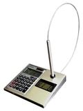 Slim-Line Calculator with Pen and Digital Calendar for Countertop