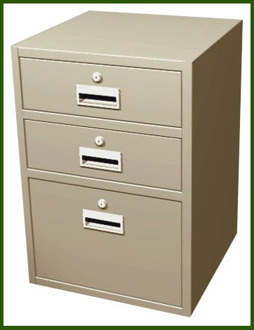 Sitting Height Teller Pedestal With 2 Drawers And 1 Legal File Drawer - Main Image
