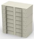 Vertical Double-Width Interior Vault Unit with 14 Teller Lockers