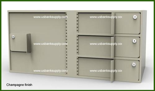 Double-Width Vault Interior Unit with 3 Teller Lockers and 1 Coin Cabinet - Main Image