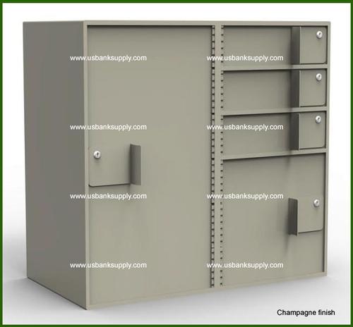 Double-Width Interior Vault Unit, with 1 Tall Storage Cabinet, 3 Teller Lockers and 1 Coin Cabinet - Main Image
