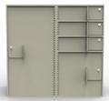 Double-Width Interior Vault Unit, with 1 Tall Storage Cabinet, 3 Teller Lockers and 1 Coin Cabinet - Main Image