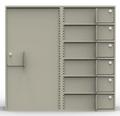 Double-Width Interior Vault Unit, 6 Teller Lockers, 1 Tall