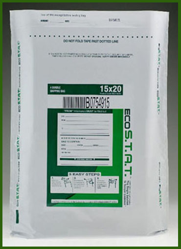 US Green ECO STAT Tamper-Evident High Security Deposit Bags - White - Main Image