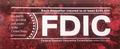 FDIC SIGN  -- LASER ENGRAVED -- WALL MOUNT -- RED ROCK MARBLE -- WHITE TEXT