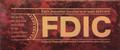 FDIC SIGN  -- LASER ENGRAVED -- WALL MOUNT -- RED ROCK MARBLE -- GOLD TEXT