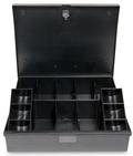 Plastic Locking Cash Tray Kit With Cover, Black or Tan