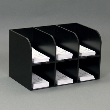 Compact three-on-three rack  -- Acrylic plastic in Black - Main Image