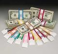 Currency Straps With Custom Imprint -- White Sidebar -- Pack of 1,000 Straps  - Main Image