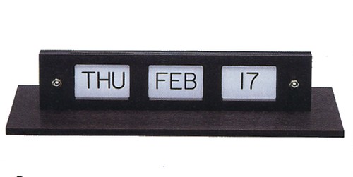 Aluminum Single-Faced Perpetual Counter Calendar - Main Image