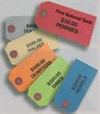 Coin bag tags - small