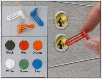Green Box of 25 Special Uses Signal Non-Chip Reusable & Long-Lasting Color Coded Plugs BankSupplies Keyhole Signals