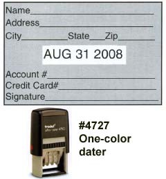Model 4727 One Color Dater - 1-9/16