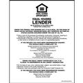 Equal Housing Lender Mandatory Wall Sign (Credit Unions) White Acrylic --11x14
