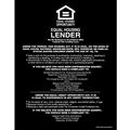 Equal Housing Lender Mandatory Wall Sign (Credit Unions) Black Acrylic  11x14