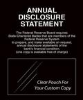 Annual Disclosure Statement Mandatory Wall Sign -- FDIC Banks (Federal Reserve) -- Black Acrylic 11x14
