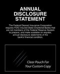 Annual Disclosure Statement Mandatory Wall Sign -- FDIC Banks (Non-Federal Reserve) -- Black Acrylic 11x14