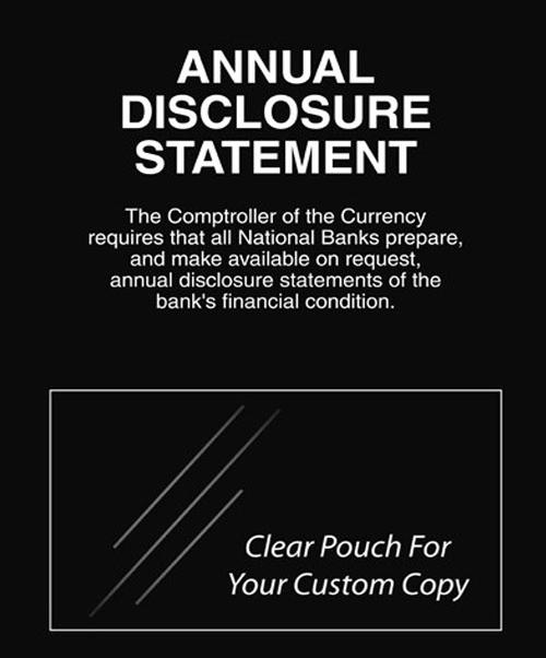 Annual Disclosure Statement - Wall Signs - Main Image