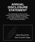 Annual Disclosure Statement Mandatory Wall Sign (Comptroller of Currency) -- Black Acrylic 11x14