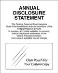 Annual Disclosure Statement, FDIC Banks (Federal Reserve)