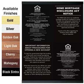Wood-Sintra Frames for Four 11 x 14 Magnetic Mandatory Signs  - Main Image