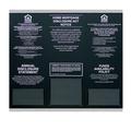 Metal Frame With Accent Rails for Six 11 x 14 Magnetic Mandatory Signs