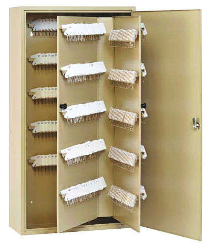 Large Capacity Key Capacity Uni-Tag Key Cabinet -- Single or Dual Locks - Main Image