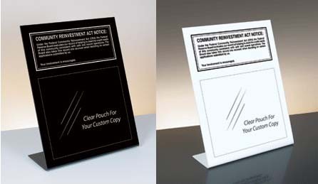 Community Reinvestment Act Mandatory Countertop Sign (Federal Reserve) 11x14 - Main Image