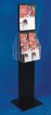 2-Sided Acrylic Poster Stand with 4-Pocket Literature Attachment