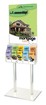 2-Sided Clear Acrylic Poster Stand With One 10 Pocket Brochure Holder