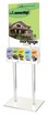 2-Sided Clear Acrylic Poster Stand With Two 5 Pocket Brochure Holders